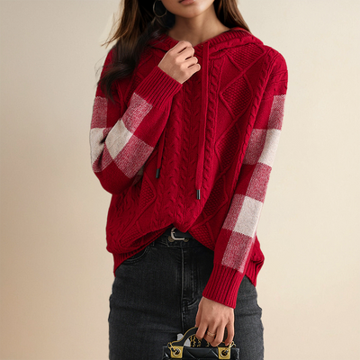 Mary - Jacquard Hooded Sweater