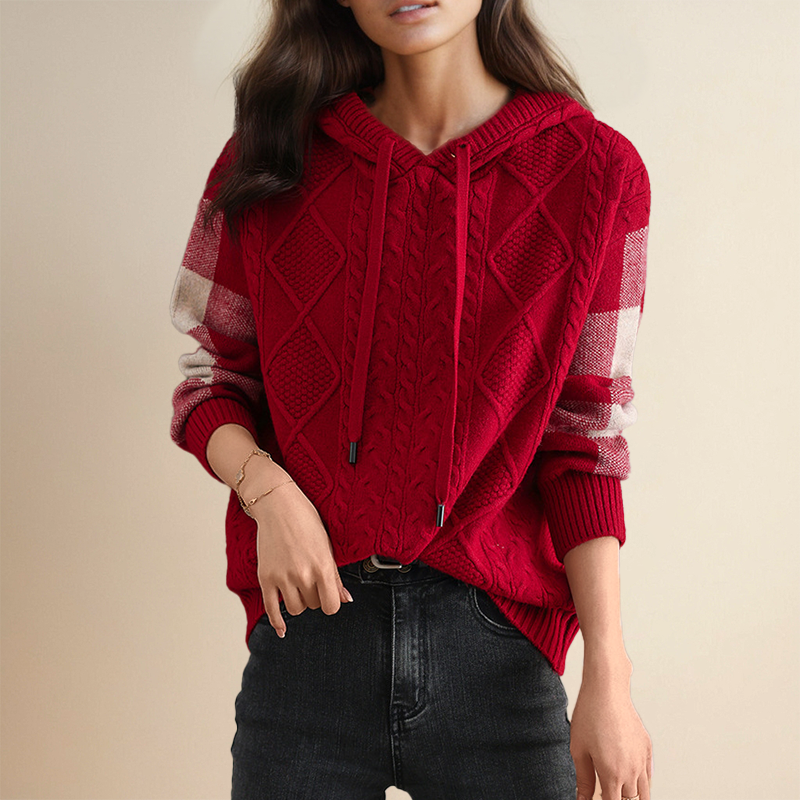Mary - Jacquard Hooded Sweater