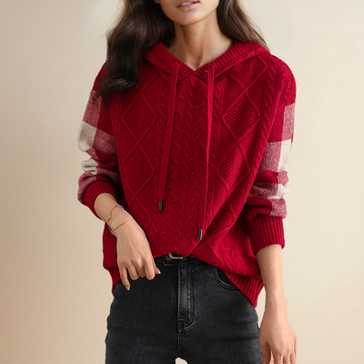 Mary - Jacquard Hooded Sweater