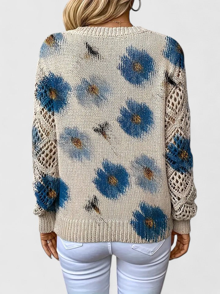 Sadie - ELEGANT SWEATER WITH FLORAL PATTERN