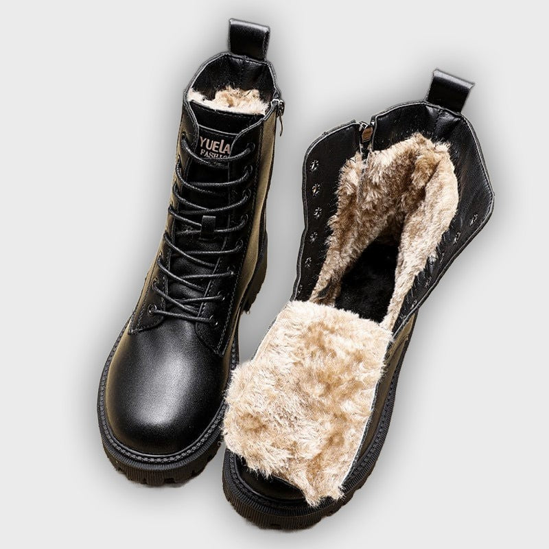 Kylie - Sleek Leather Boots for Winter
