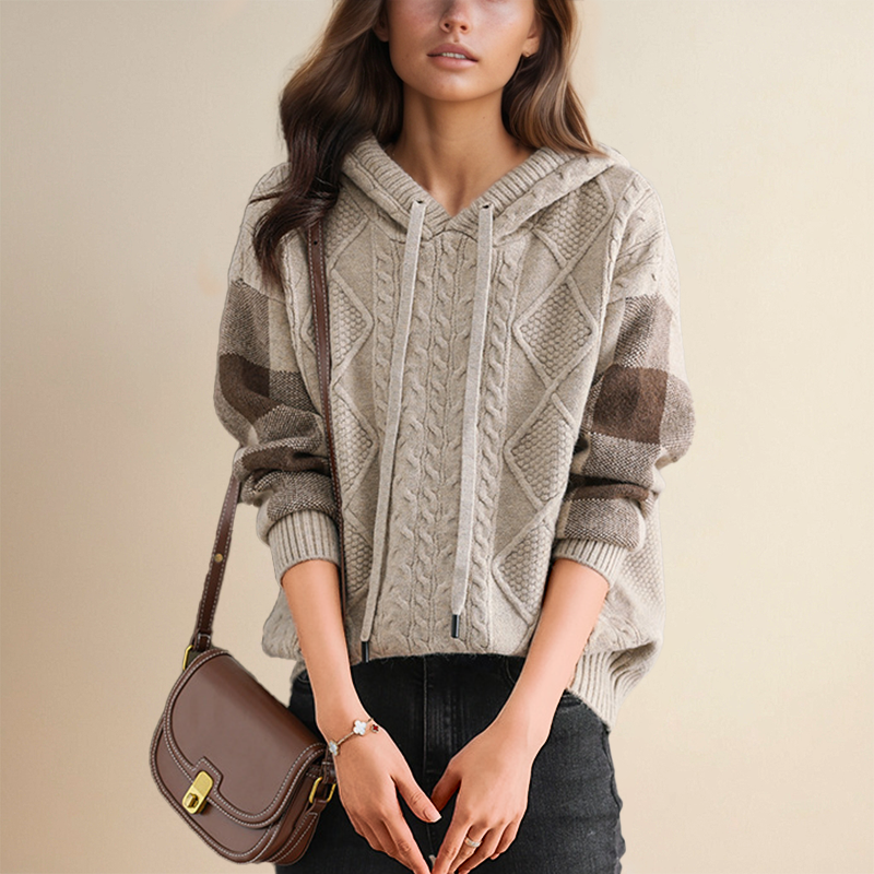 Mary - Jacquard Hooded Sweater