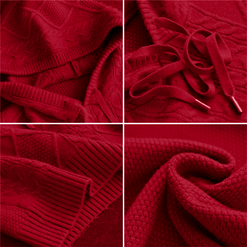 Mary - Jacquard Hooded Sweater