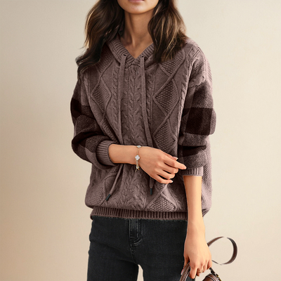 Mary - Jacquard Hooded Sweater