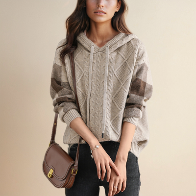 Mary - Jacquard Hooded Sweater