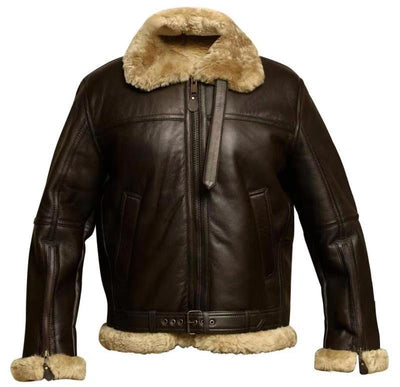 Kristian ™ - Premium Shearling Leather Jacket For Men