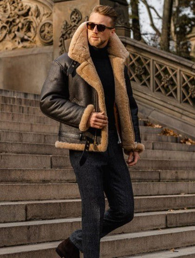 Kristian ™ - Premium Shearling Leather Jacket For Men