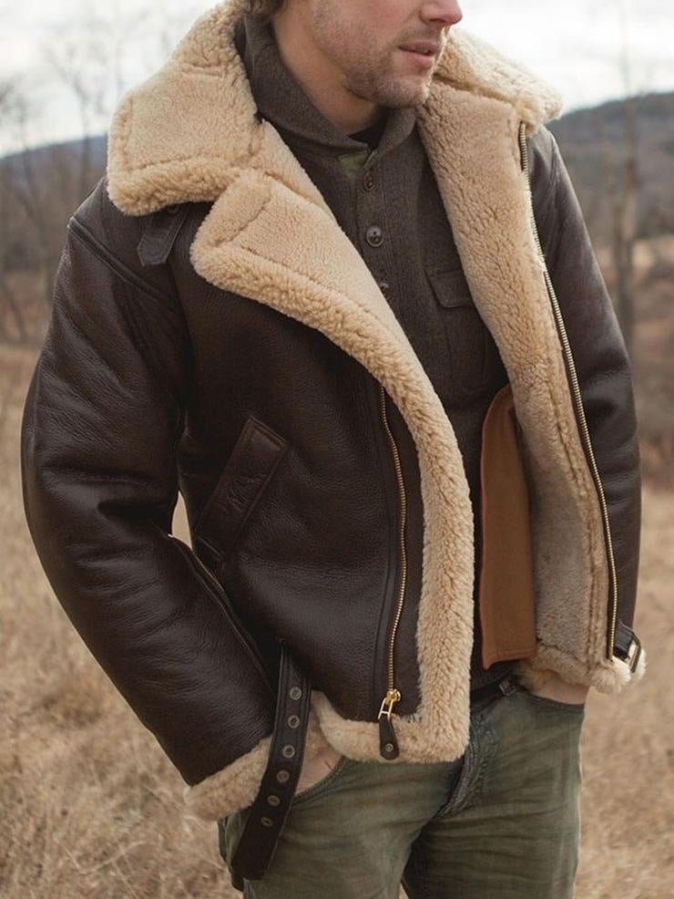 Kristian ™ - Premium Shearling Leather Jacket For Men
