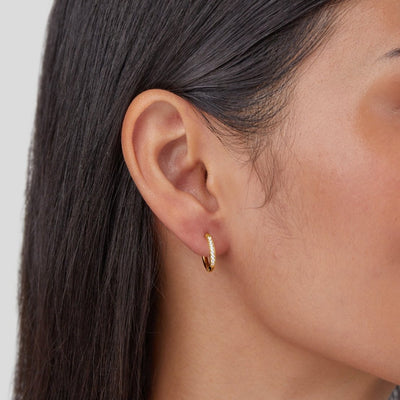 Eternity circle earrings