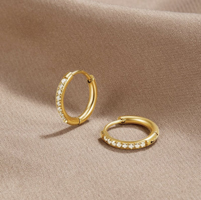 Eternity circle earrings