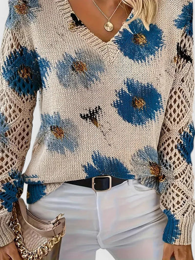 Sadie - ELEGANT SWEATER WITH FLORAL PATTERN