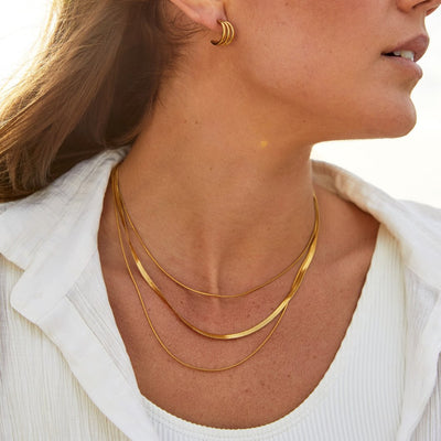 Gold Multilayer Chain Necklace