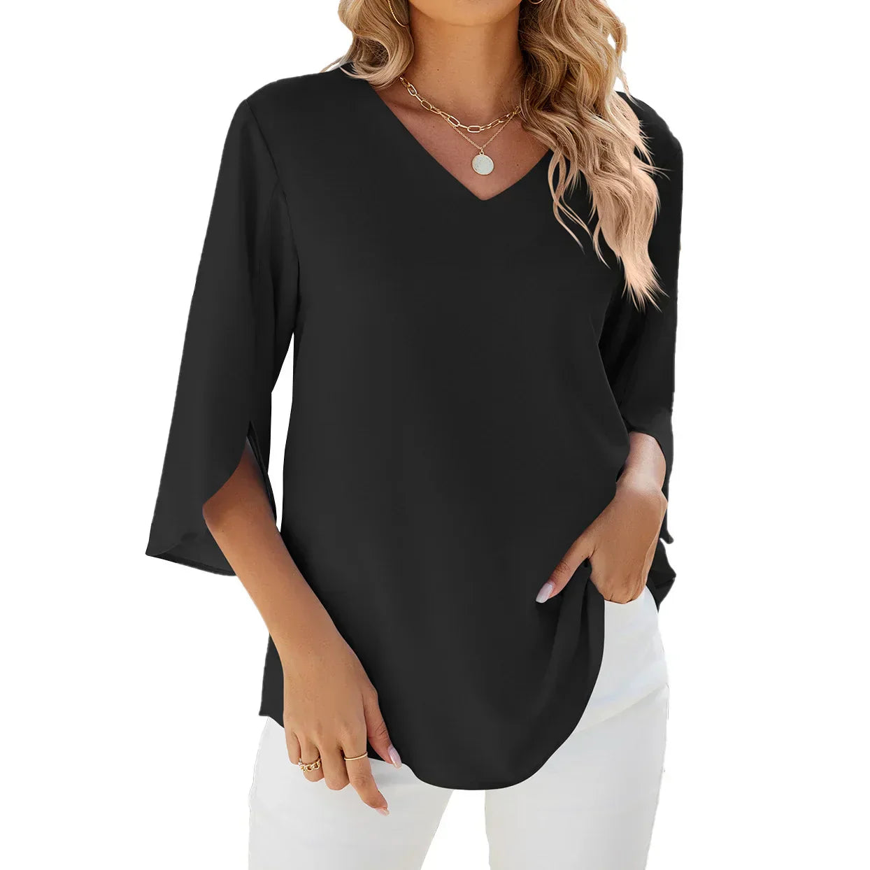 Helen - V-Neck Blouse
