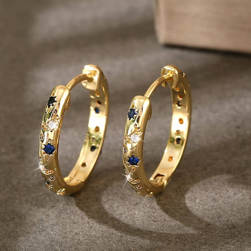 Vintage gold and diamond earrings