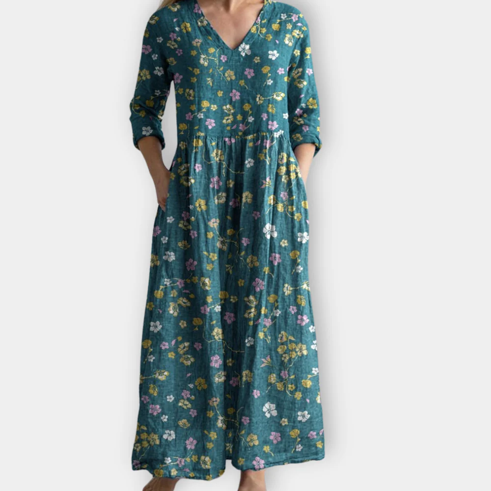 Angeline - Effortless Beauty Bold Print Dress