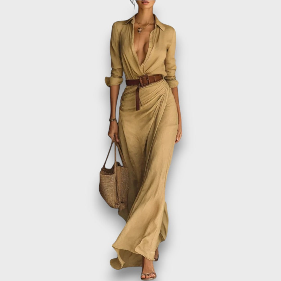 Eliza - Wrap dress with waist belt