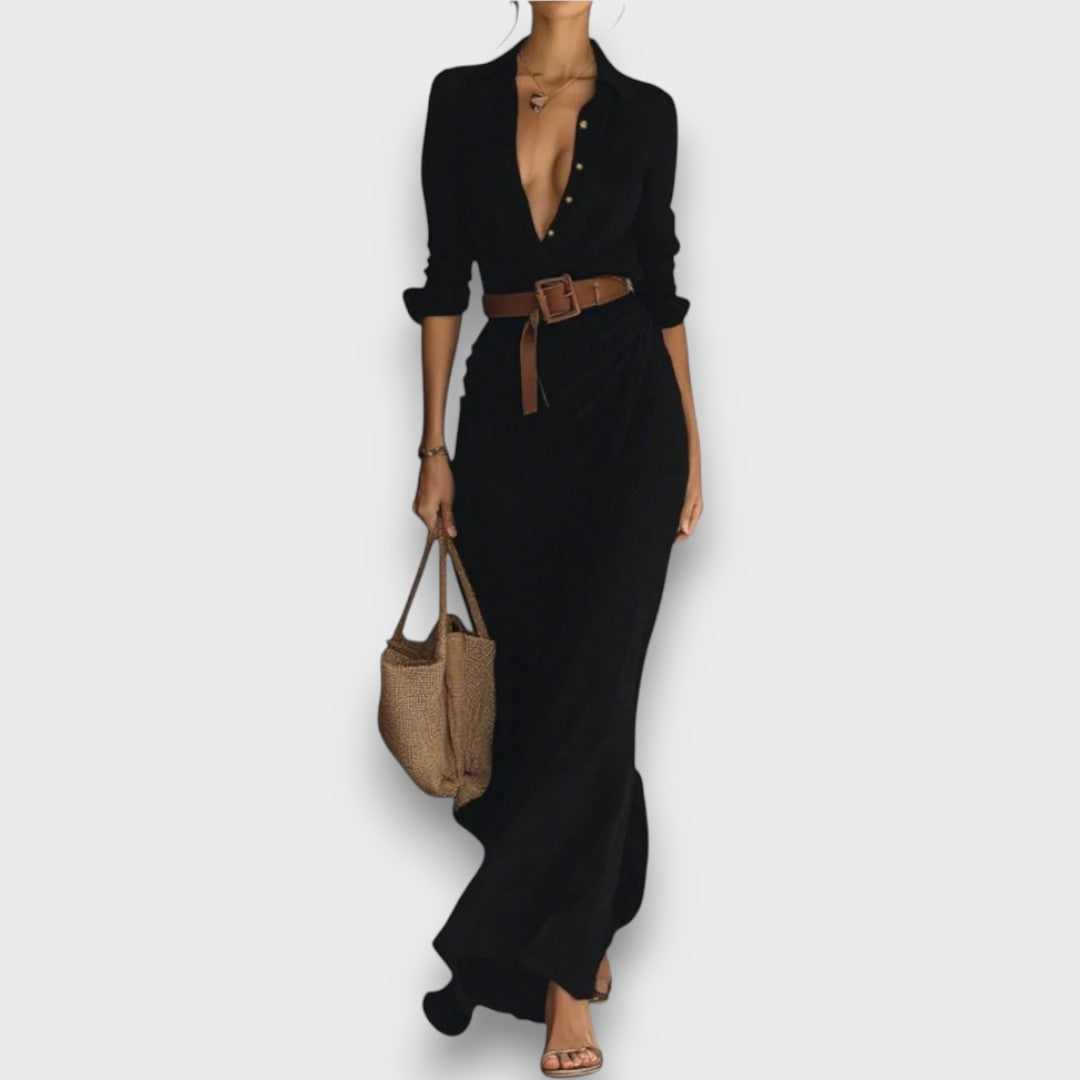 Eliza - Wrap dress with waist belt