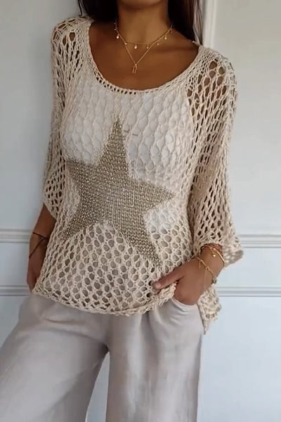 Larissa - Elegant Knit Sweater with Star