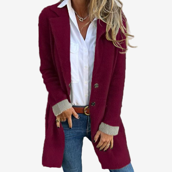 Martine - LONG KNIT CARDIGAN WITH ELEGANT DRAPE