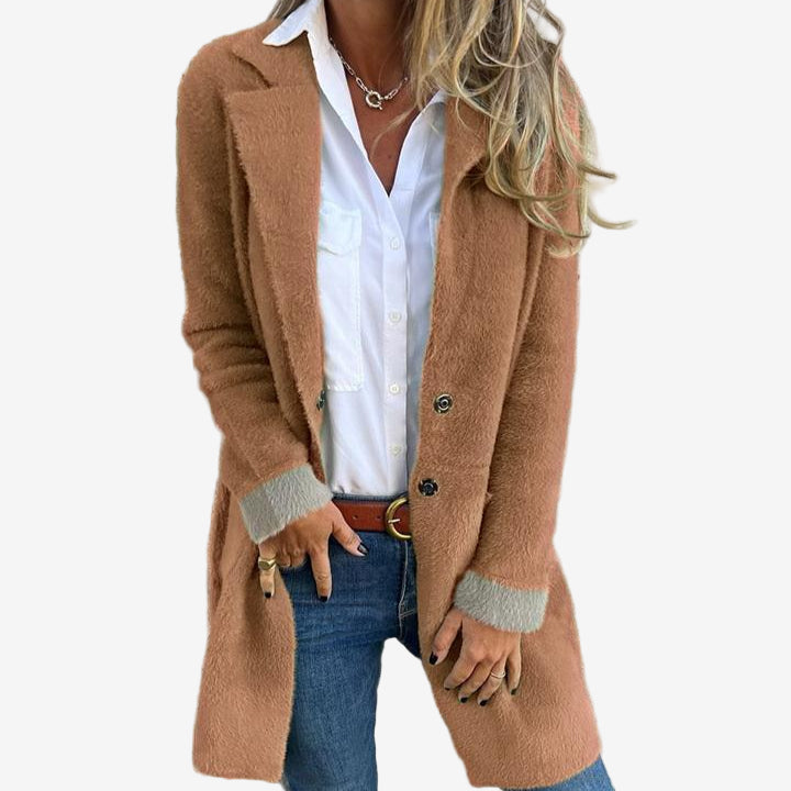 Martine - LONG KNIT CARDIGAN WITH ELEGANT DRAPE