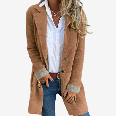 Martine - LONG KNIT CARDIGAN WITH ELEGANT DRAPE