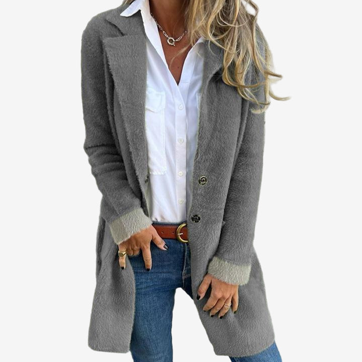 Martine - LONG KNIT CARDIGAN WITH ELEGANT DRAPE