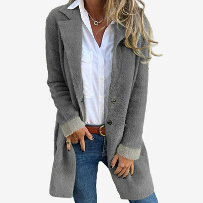 Martine - LONG KNIT CARDIGAN WITH ELEGANT DRAPE