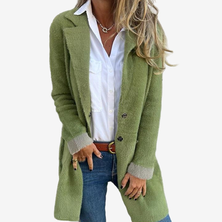 Martine - LONG KNIT CARDIGAN WITH ELEGANT DRAPE