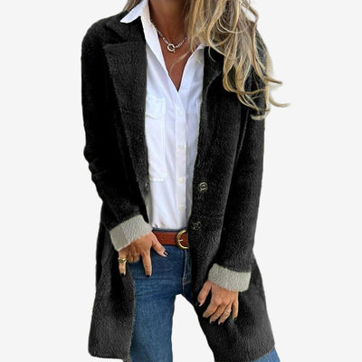 Martine - LONG KNIT CARDIGAN WITH ELEGANT DRAPE