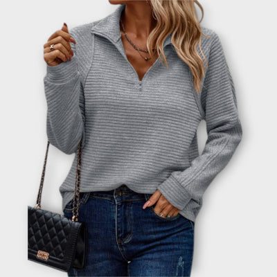 Laurel - ELEGANT SWEATER WITH ZIPPER DETAIL