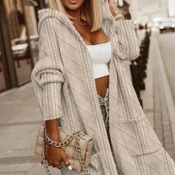 Kateri™ - EXTENDED LENGTH HOODED CARDIGAN WITH RELAXED FIT