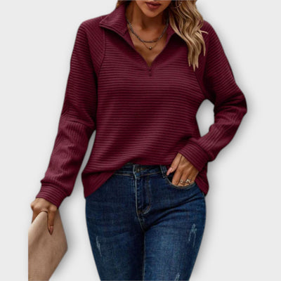 Laurel - ELEGANT SWEATER WITH ZIPPER DETAIL