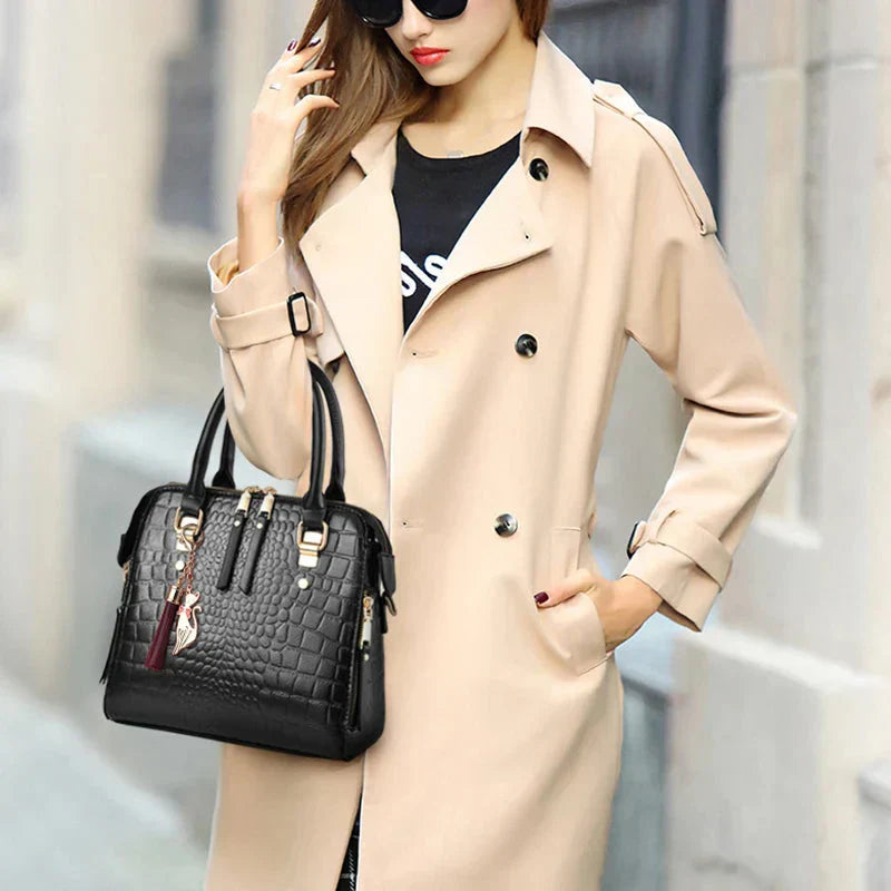 Kaylee - Luxury Crocodile-Embossed Bag