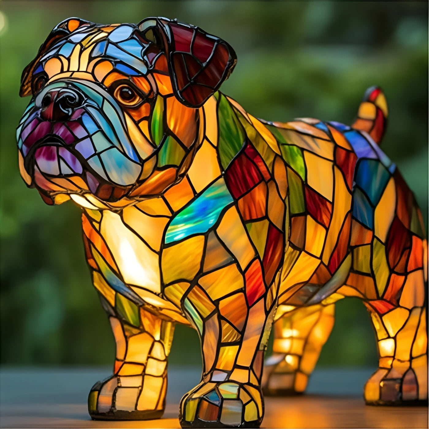 Thor - Magisk dog lamp in colored glass