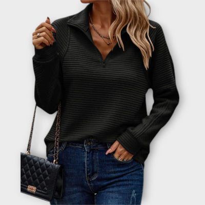 Laurel - ELEGANT SWEATER WITH ZIPPER DETAIL