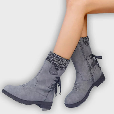 Svea - Retro Thick Heel Winter Boots