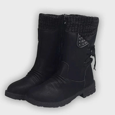 Svea - Retro Thick Heel Winter Boots