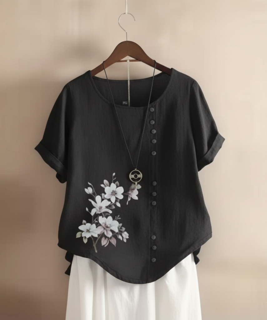 Gemma - Floral Detail T-Shirt