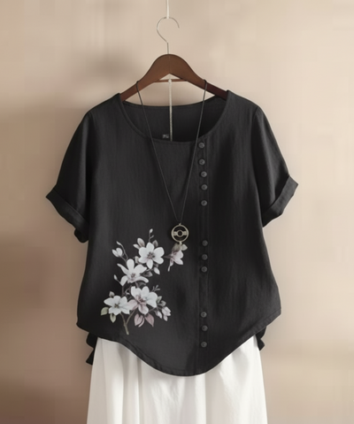 Gemma - Floral Detail T-Shirt