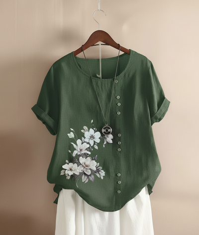 Gemma - Floral Detail T-Shirt