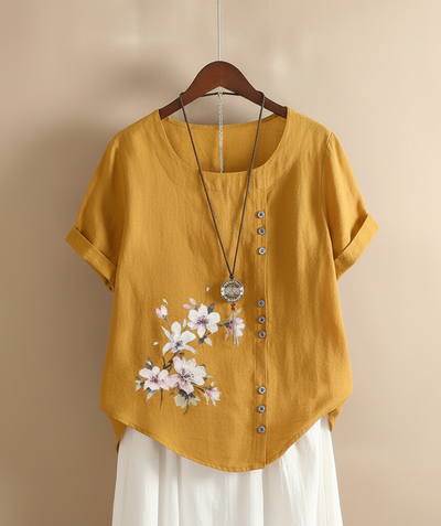 Gemma - Floral Detail T-Shirt