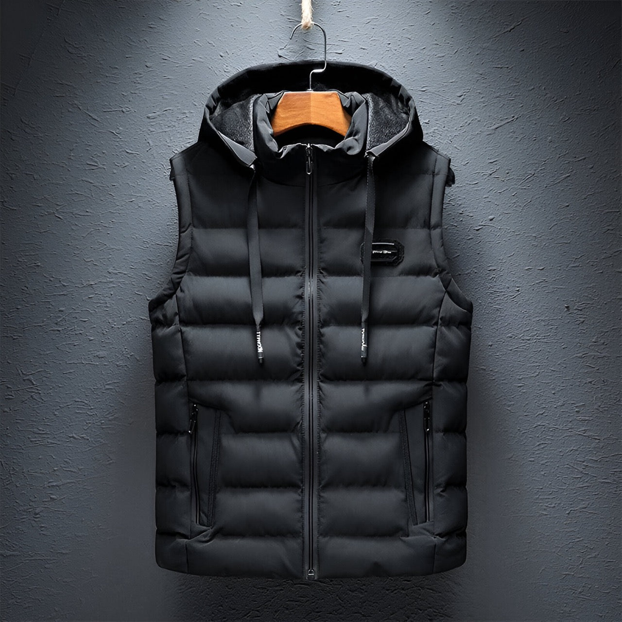Pedro - Padded vest with hood